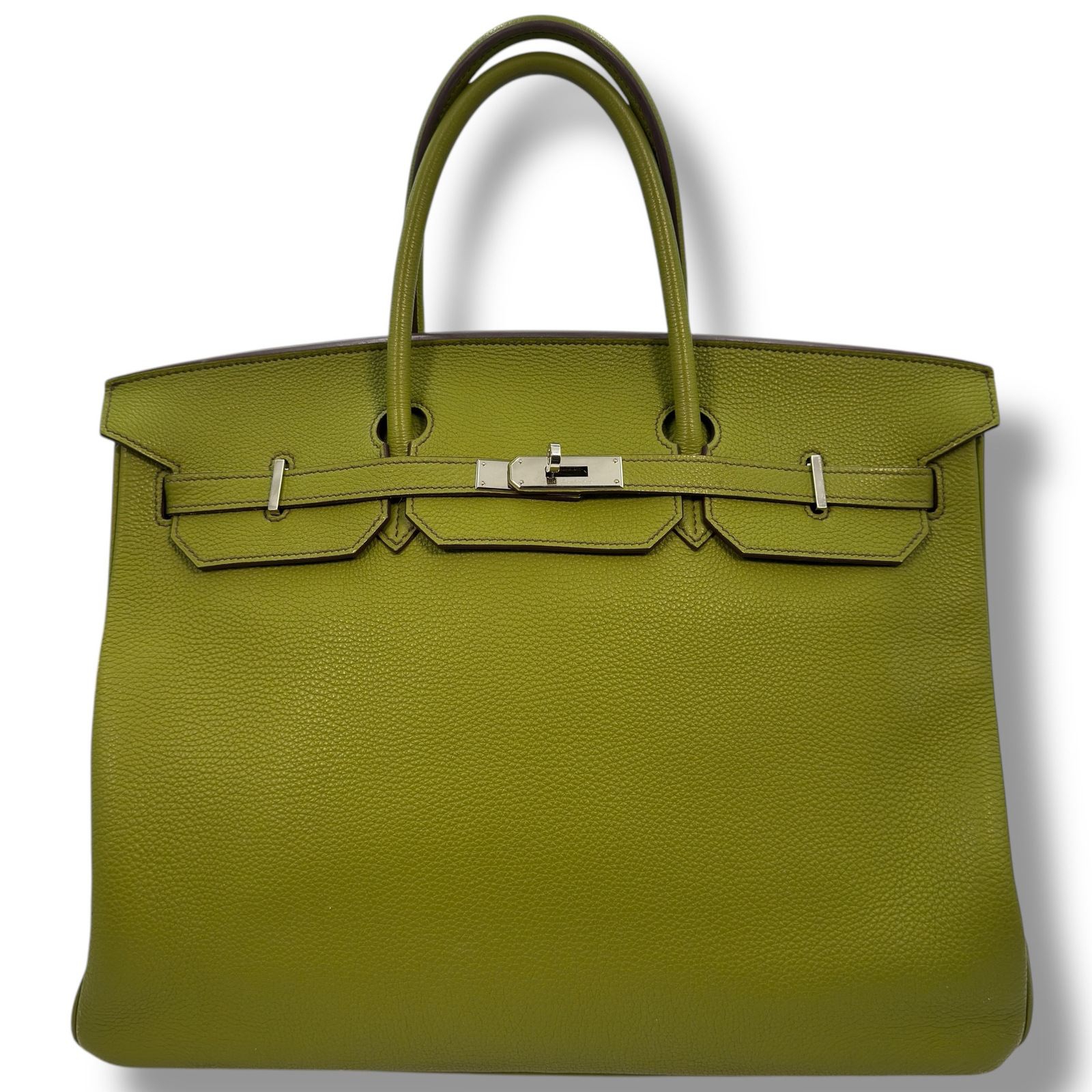 Authentic estate Hermès Birkin 40 Vert Anis Togo leather bag