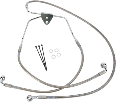 Drag 15 3/8in./27in. Extended Brake Line Kit, Clear - 1741-2625