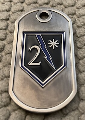 Two Asterisk w/St. Michael Dog Tag Challenge Coin 2  3 Pcs