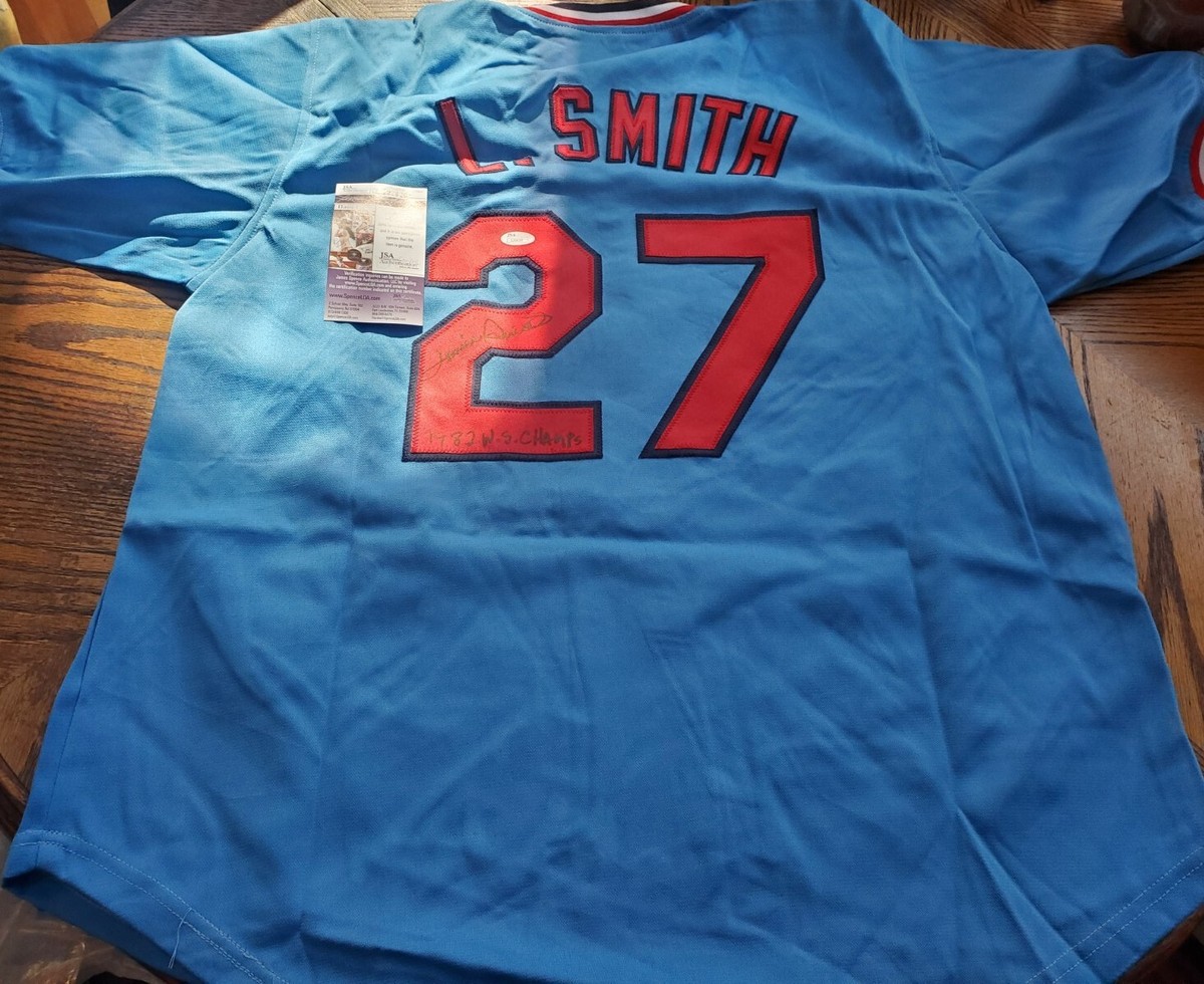 Nice Autographed St. Louis Cardinals Lonnie Smith Custom Jersey