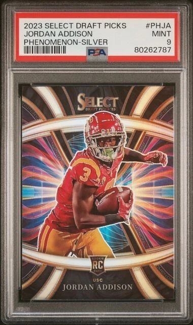 Jordan Addison Panini Select Draft Picks Phenomenon #PHJA Silver
