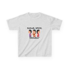 Kids Funny Graphic Tee - "Sugar, Spice, Trouble" - Cool Kids Shirt, Playful