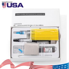 Dental Orthodontic Bonding Primer Bracket Light Cure Adhesive Paste Syringe Kit