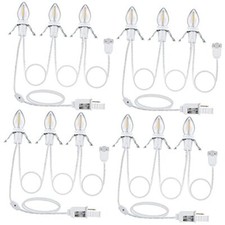 Accessory Cord with 3 LED Light Bulbs, 8.2 Ft Indoor Blow Mold Light Cord 4