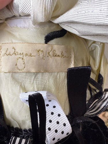 Katharine's Collection Wayne M Kleski Rabbit Pair Black White Jester Doll Figure - Picture 5 of 15