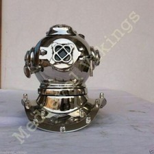 Elmetto antico in ottone 18" mare profondo US Navy Mark V subacquei subacquei...