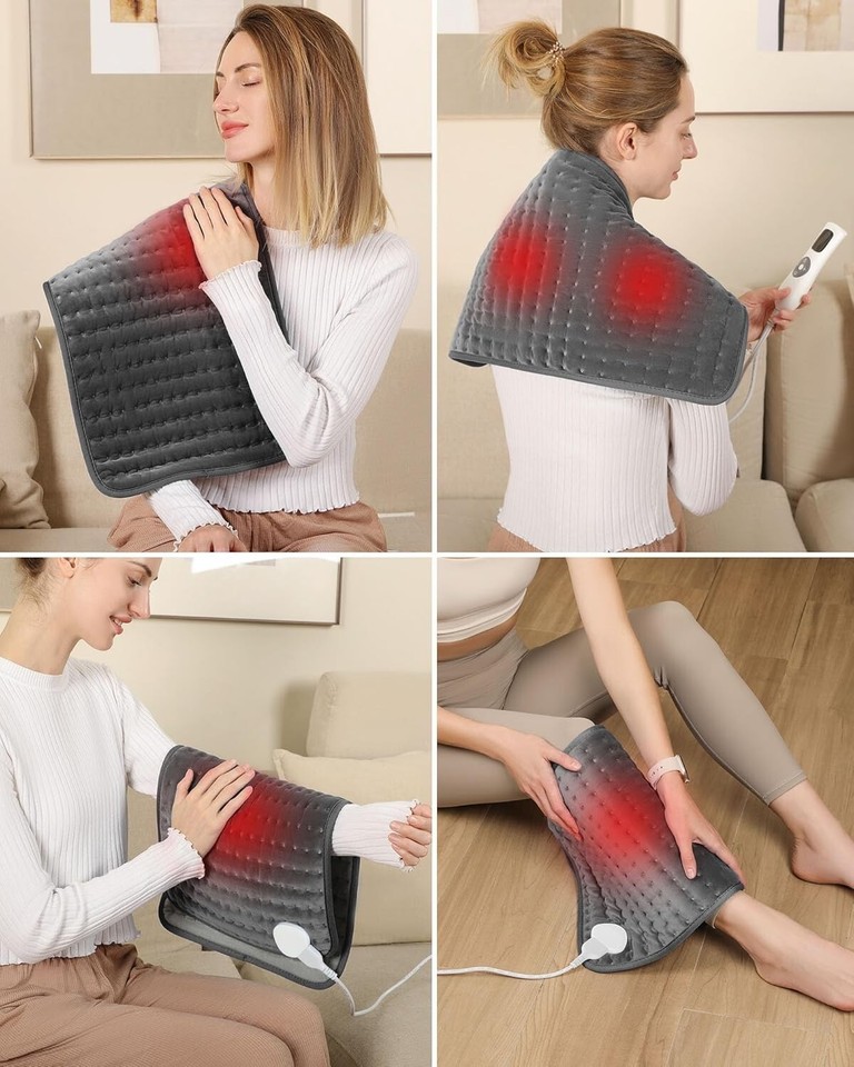 Electric Heating Pad Shoulder Relieve Fatigue 24"x12" Heat Pad Moist