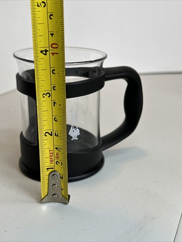 "Bialetti vaso de vidrio café espresso taza pequeña retro negra a presión 3,5""" - Imagen 11 de 13