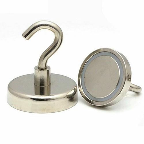 8X Heavy Duty 34kg 32mm Neodymium Hook Magnets | Rare Earth Magnetic Hook Hanger - Bild 4 von 4