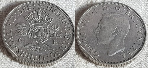 1939 AU King George VI Silver Florin Coin - Picture 1 of 3