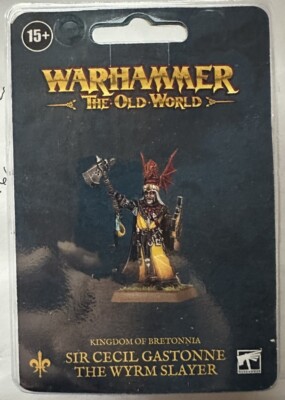 Bretonnian Lord Sir Cecil Gastonne the Wyrm Slayer Warhammer The Old World BNIB