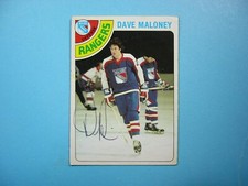 1978/79 O-PEE-CHEE NHL HOCKEY CARD #221 DAVE MALONEY EX/EX- AUTO AUTOGRAPH OPC