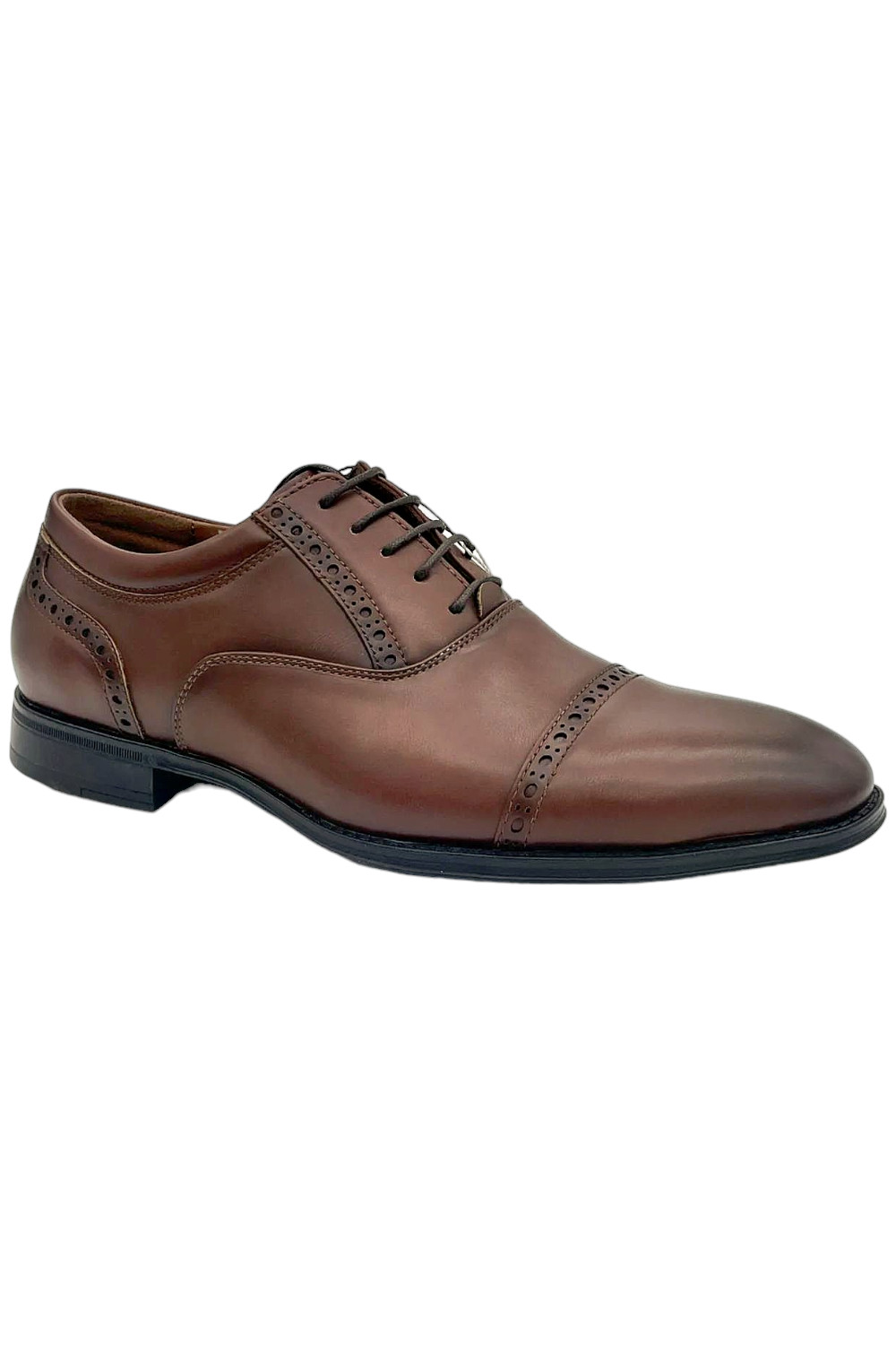 Aston Marc Men's Tempo Cap Toe Dress Shoes Brown