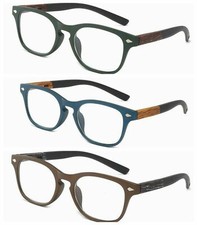 Men's Women's Retro Rectangle Comfy Reading Glass 1.0 6.0