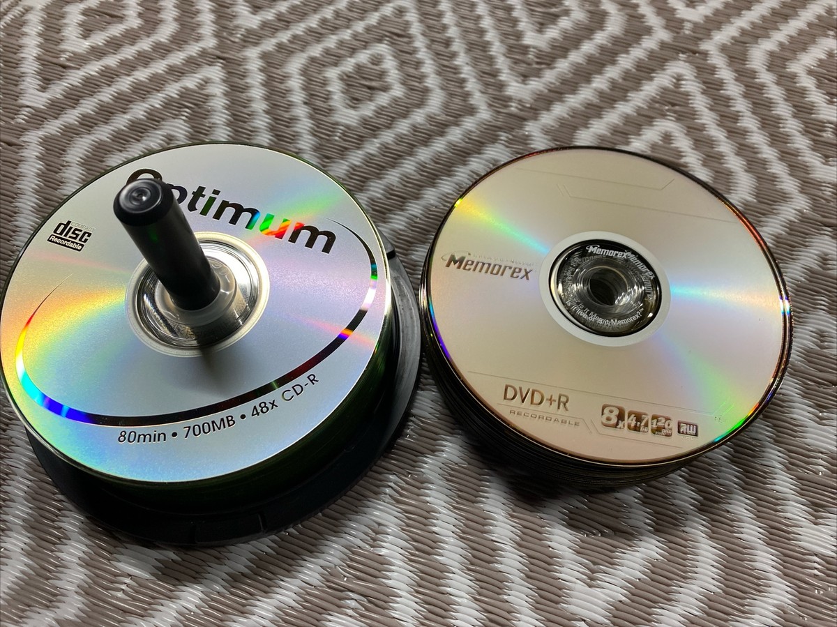 21 DVD+R 8x 4.7GB 120Min + 23 CD-R 700M 48x 80min New Unused