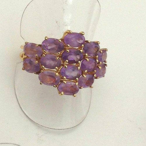 Bague En Argent Avec Améthystes - Design Enchevêtré Et Protecteur, Bijou Neuf Avec étiquettes