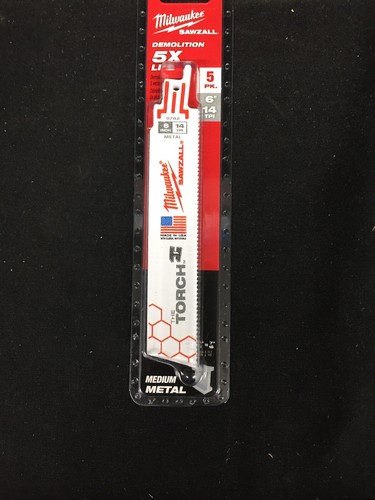 Milwaukee 48-00-5782 Torch Demo Blade 6 in. 14 TPI New 5 Pack - Picture 6 of 7