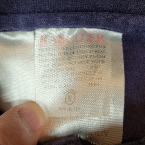 Rasco FR Flame Resistant Shirt Men's Blue 3-Button Pullover Workwear Stains - Picture 6 of 13