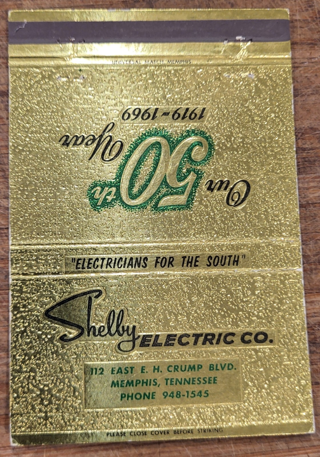 MATCHCOVER Shelby Electric Company Memphis Tennessee eBay
