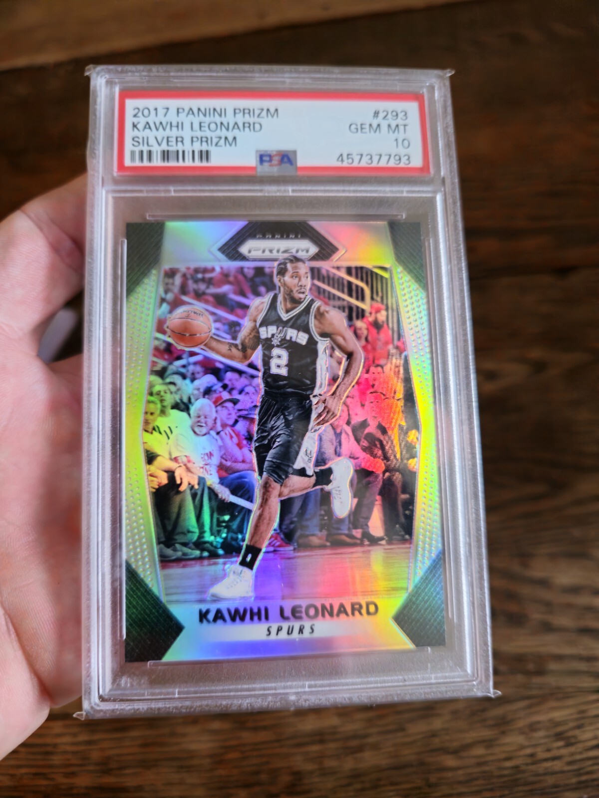 2017 Panini Prizm Kawhi Leonard #293 Silver Spurs San Antonio PSA 10 Gem Mint