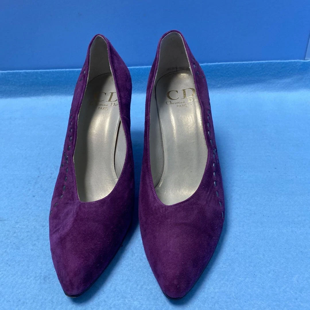 Escarpins Christian Dior talon daim violet EU36/US6 41386c
