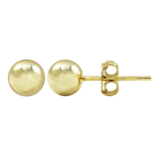 Sterling Silver Round Ball Stud Earrings Real Solid Silver Studs Rose Gold Studs - Afbeelding 10 van 13
