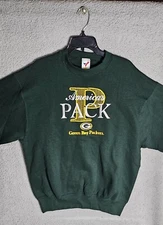 VTG America's Green Bay Packers Sweatshirt Adult XL Retro 90s Made USA Artex