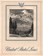 Garmisch-Partenkirchen Austria Dinner Menu July 18 1962 United States Lines