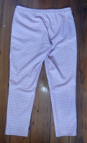 SABA designer stylish plaid stretch pants size 14 - Picture 3 of 3