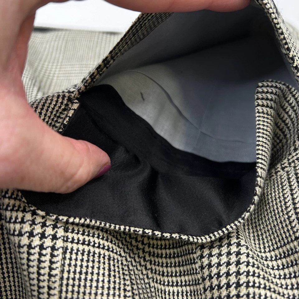 Blazer de colección Sterling & Hunt chaqueta a cuadros beige de un solo pecho EE. UU. Foto 3 de 4