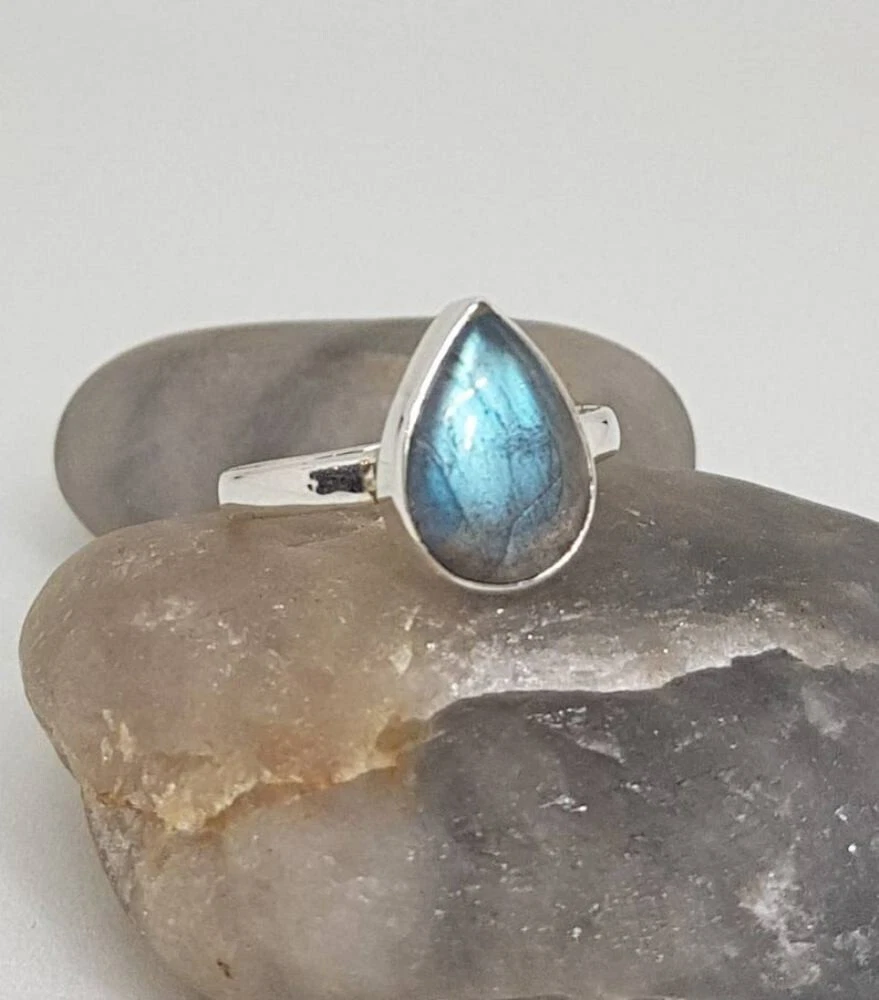 Labradorite 925 Sterling Silver Christmas Gift Ring Jewelry All Size K 100