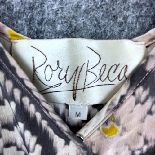 Rory Beca Romper Womens Medium Silk Aztec Tie Waist Surplice Neck Boho Summery - Picture 3 of 10