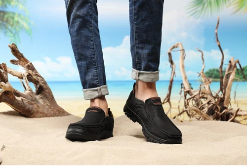 Herren Halbschuhe Freizeitschuhe Wasserdicht Outdoor Slipper Sneaker Wasserdicht Schwarz - Bild 13 von 18