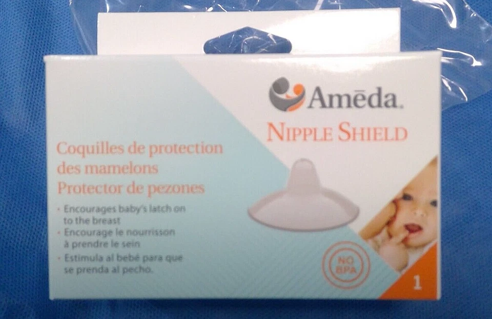 DOS protectores de pezones de silicona AMEDA a elección de la madre, 24 mm Foto 2 de 3