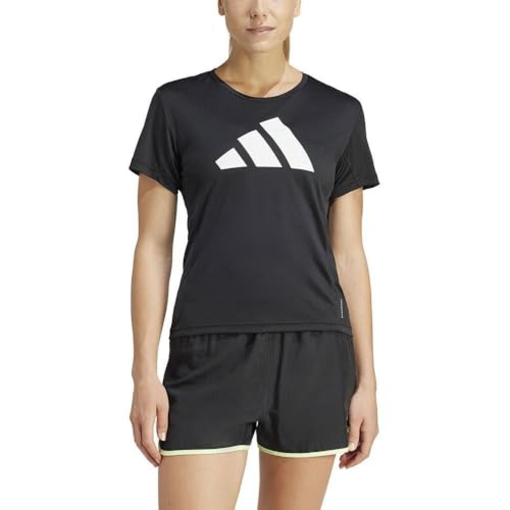 (TG. XS) adidas Run It Tee Maglietta, Black/White, XS Women's - NUOVO