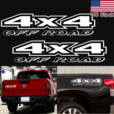 2pcs 17.5" White 4X4 Off Road Rear Trunk Side Bed Truck Vinyl Decals Stickers