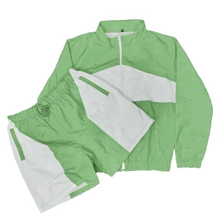 Mens 2 piece Jacket shorts set unisex outfit Activewear Windbreaker streetwear
Opens in a new window