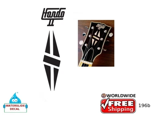 Gibson Hondo guitar Decal head stocks Restoration water slide Logo 196b