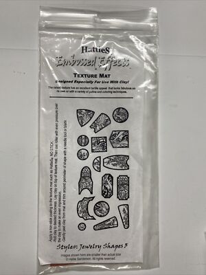 Hattie Sanderson  Embossed Effects Jewelry Shapes 3 - Texture Mat For Clay