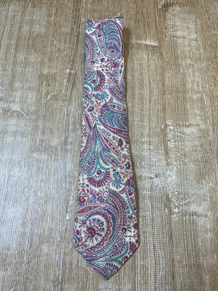 Corbata de Colección Liberty Of London Para Hombre 100% Algodón Floral Diseño Paisley Foto 2 de 4