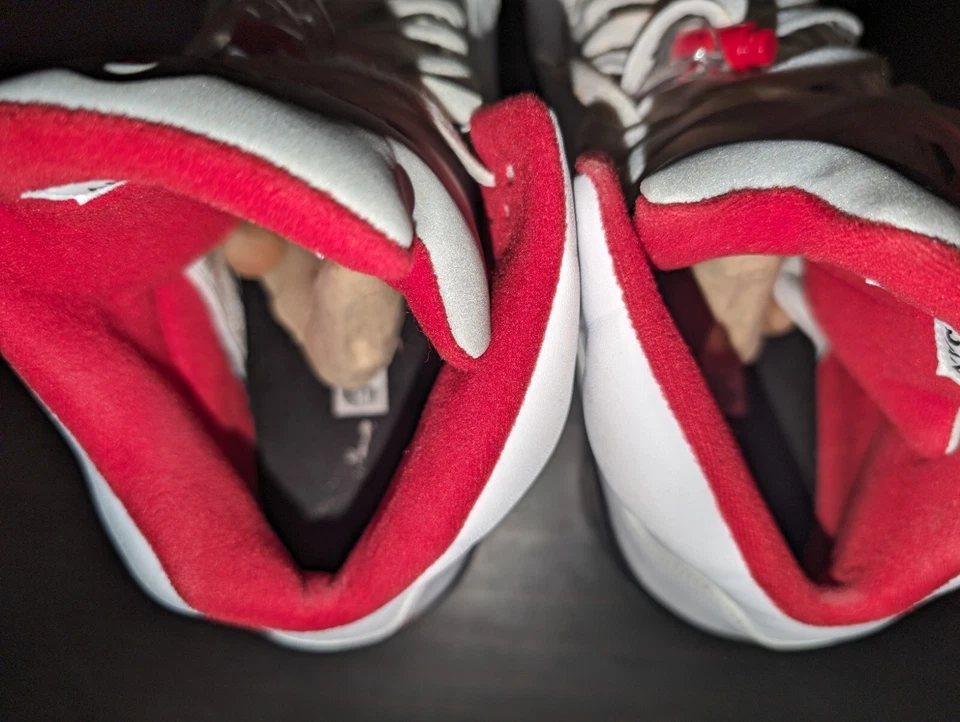 Nike Air Jordan V 5 2013 retro blanco rojo fuego negro plata OG 136027-100 talla 14 Foto 4 de 4