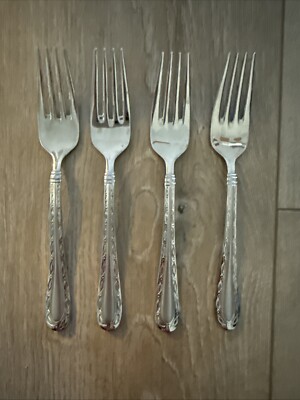4 PCs Oneida MERLOT Salad Fork Stainless 18/10 Flatware Silverware Vietnam