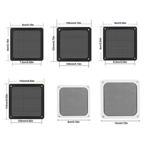 with Hole Dustproof Mesh Cover Computer Chassis Net Guard - Afbeelding 2 van 18