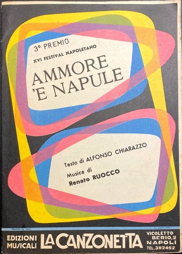 XVI FESTIVAL NAPOLETANO AMMORE E NAPULE EGREGIO MILIONARIO SPARTITI MUSICALI '68 - Picture 2 of 10