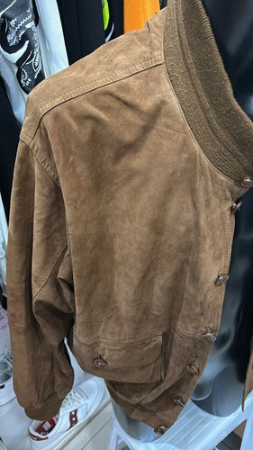 Luca D'Altieri Leather Jacket Used Man Size 52 Brown LLD376 - Picture 9 of 11
