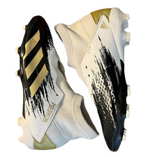 Men Boy Adidas Predator Mutator 20.3 FG Soccer Cleats Black White Gold Size 5