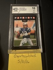 2008 Topps Tom Brady #7 Patriots BCCG 10 Mint