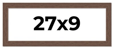 27x9 Frame Brown Farmhouse Solid Wood Picture Frame Width 1.5 Inches | Interior