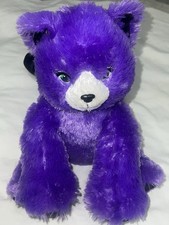 Build A Bear Spooky Purple Glitter Kitty Cat w Green Eyes Halloween Plush