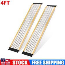 2PCS 4FT Aluminum Shed Ramps ,Loading Ramps for Motorcycle, ATV/UTV, Lawn Mower